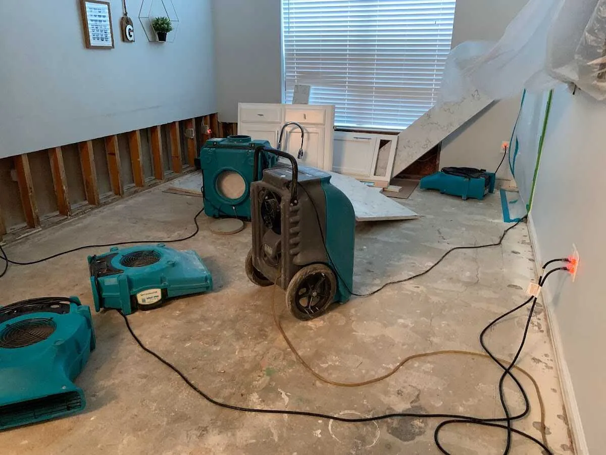 Dehumidifier in flood-cut room for Water Extraction & Removal in Roanoke